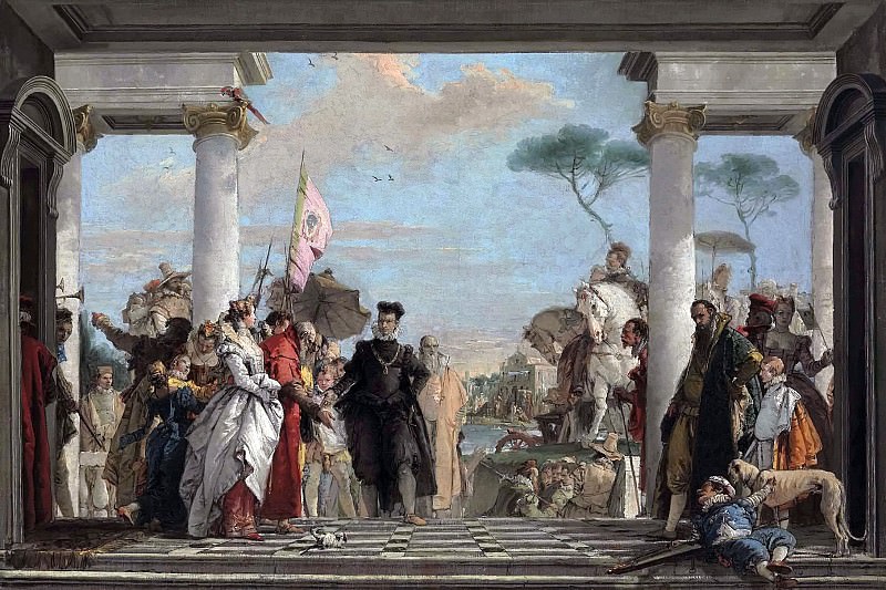 Прибытие Генриха III на виллу Контарини, Джованни Баттиста Тьеполо