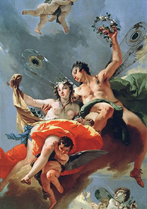 Triumph of Zephyr and Flora , Giovanni Battista Tiepolo