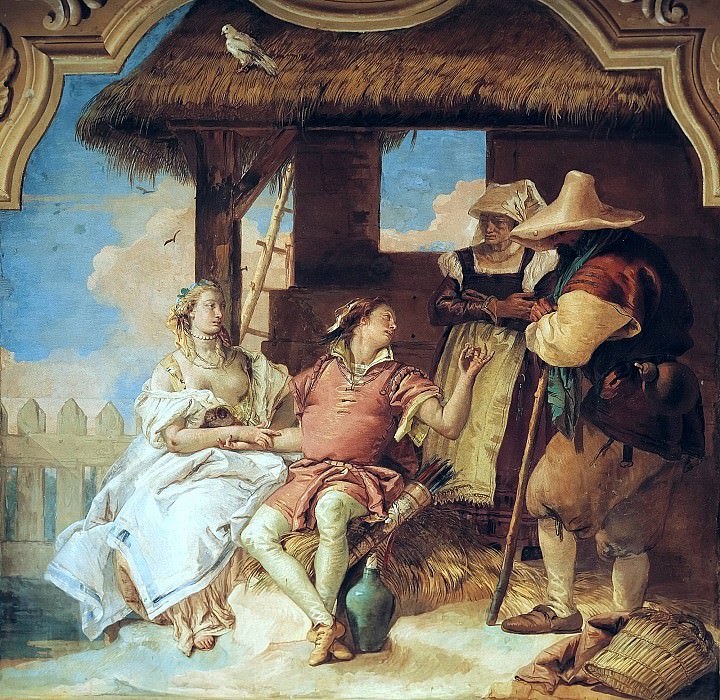 Анжелика и Медор с пастухами, Джованни Баттиста Тьеполо