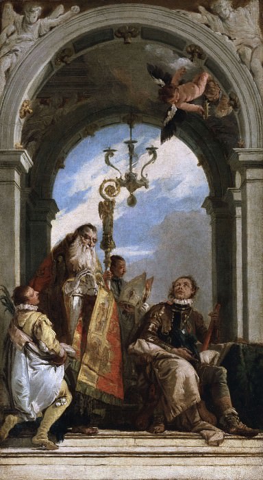 Святой Прокл, епископ веронский, посещает святых Фирмина и Рустика, Джованни Баттиста Тьеполо