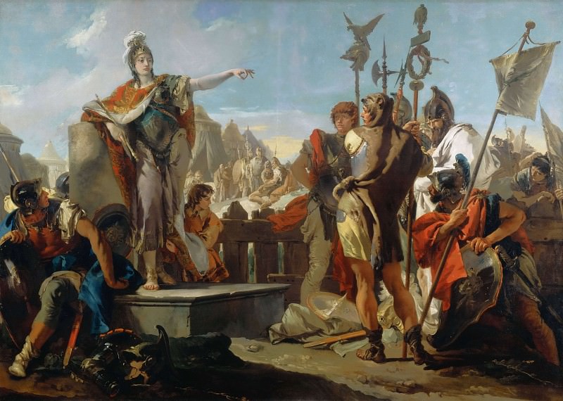 Обращение царицы Зенобии к своим солдатам, Джованни Баттиста Тьеполо