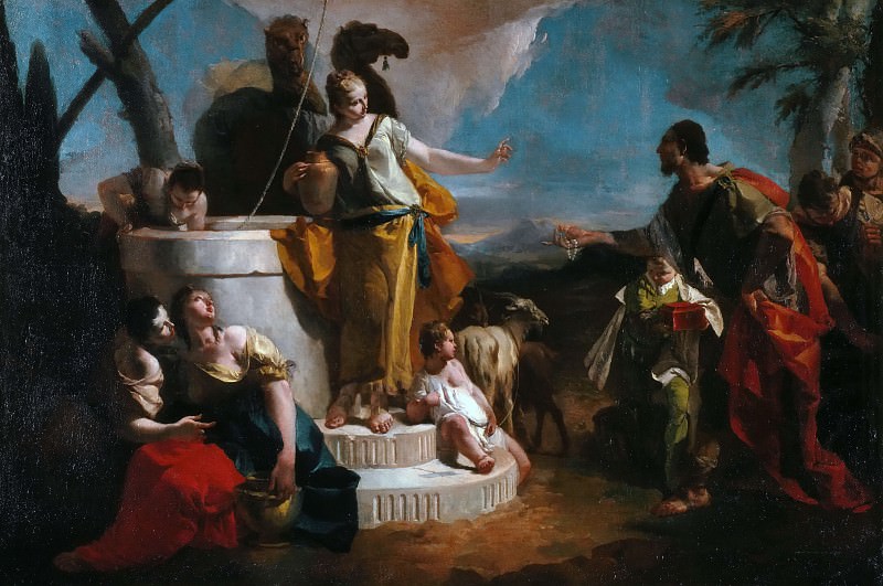 Meeting of Rebecca and Eleazaro at the well, Giovanni Battista Tiepolo