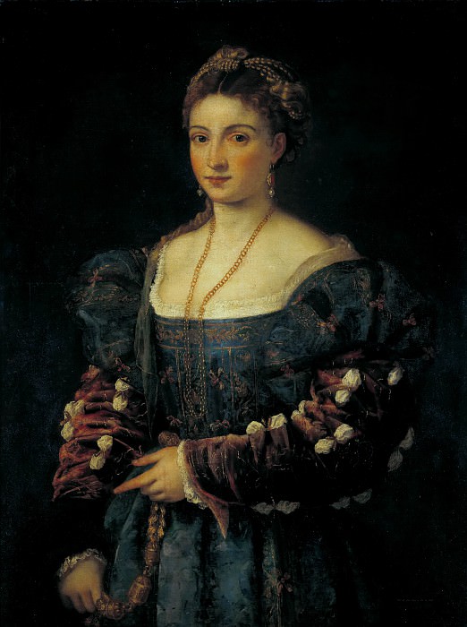 Lady in a Blue Dress, Titian (Tiziano Vecellio)