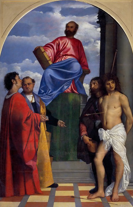 Святой Марк на троне со святыми, Тициан (Тициано Вечеллио)