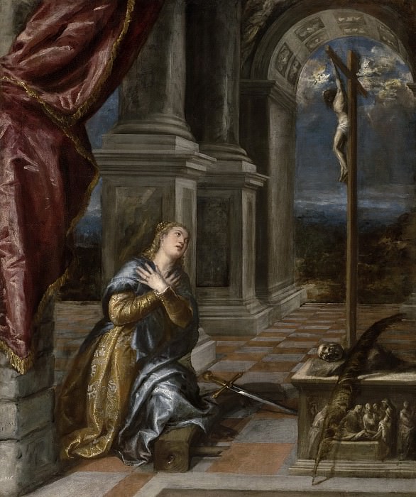 Saint Catherine of Alexandria at Prayer, Titian (Tiziano Vecellio)