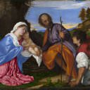 The Holy Family with a Shepherd, Titian (Tiziano Vecellio)