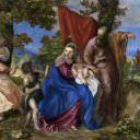 Descanso en la Huida a Egipto , Titian (Tiziano Vecellio)