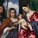 La Virgen con el Niño, Santa Dorotea y San Jorge, Titian (Tiziano Vecellio)