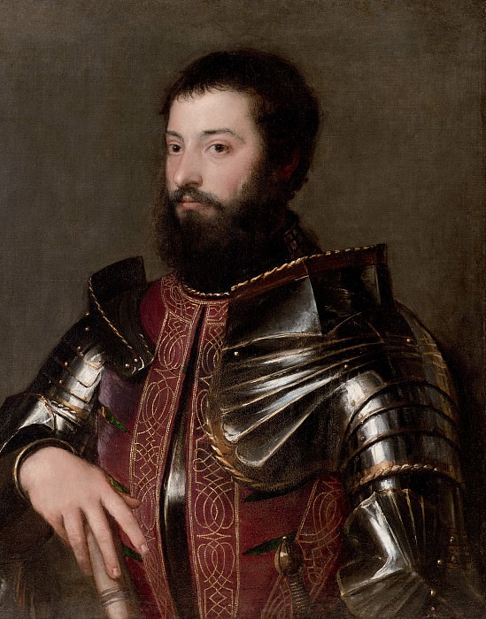 Portrait of a man in armor, Titian (Tiziano Vecellio)