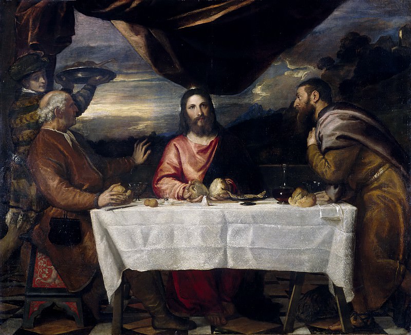 The Supper at Emmaus , Titian (Tiziano Vecellio)