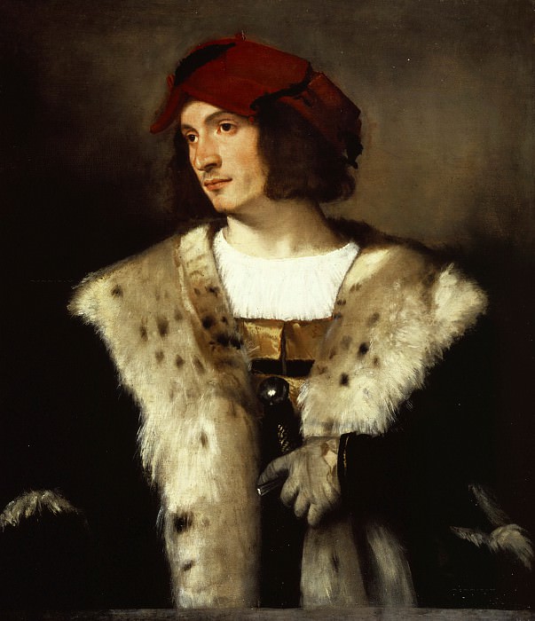 Портрет молодого человека в красной шапке