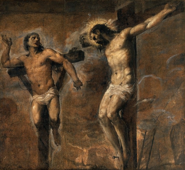 Иисус Христос и благоразумный разбойник, Тициан (Тициано Вечеллио)