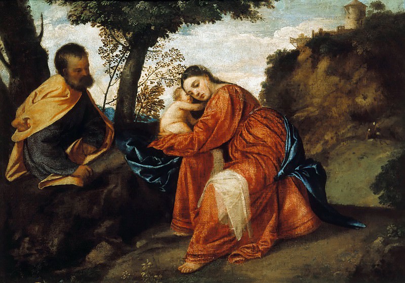 Rest on the Flight into Egypt, Titian (Tiziano Vecellio)