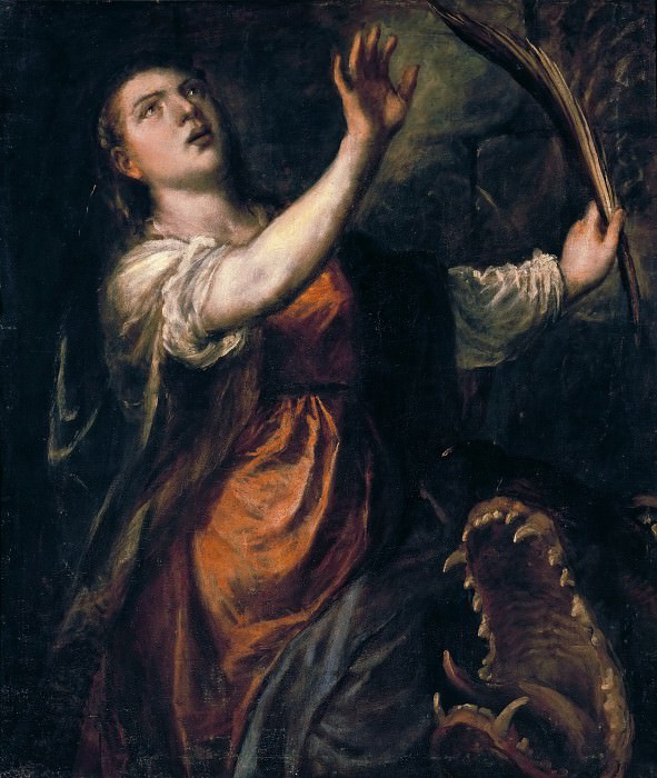 Saint Margaret and the Dragon, Titian (Tiziano Vecellio)