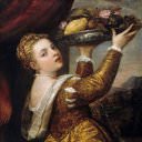 Girl with fruit bowl, Titian (Tiziano Vecellio)