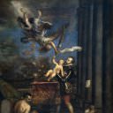 Felipe II, después de la Victoria de Lepanto, ofrece al Cielo al príncipe don Fernando, Titian (Tiziano Vecellio)