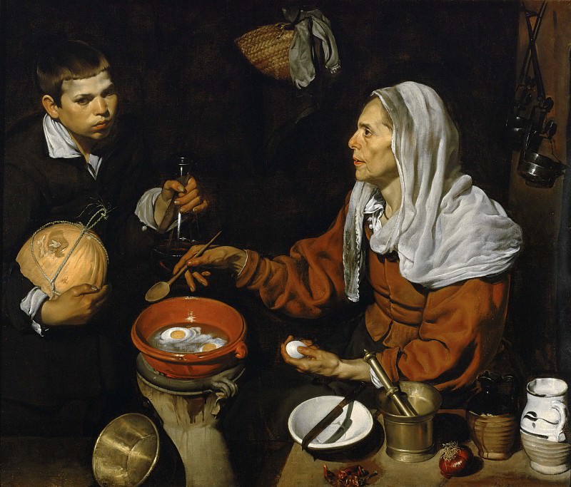 An Old Woman Cooking Eggs, Diego Rodriguez De Silva y Velazquez