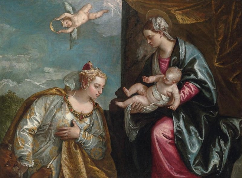 Аллегория города Венеция, обожающая Мадонну с младенцем, Веронезе (Паоло Кальяри)