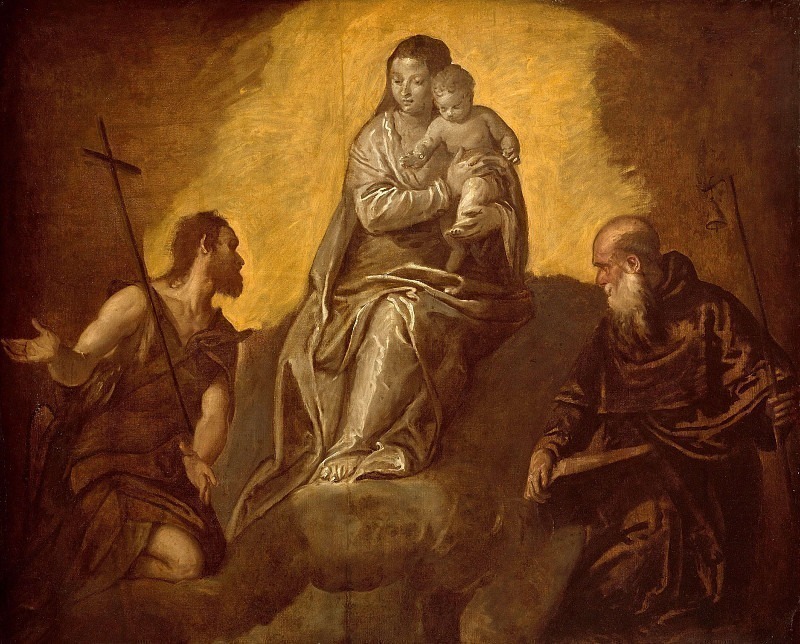 Богородица с младенцем, святые Иоанн Креститель и Антоний Аббат, Веронезе (Паоло Кальяри)