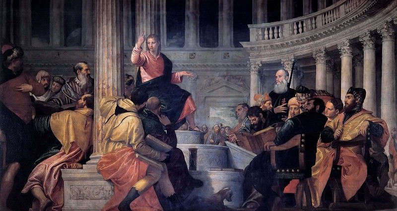 Христос с врачевателями в храме, Веронезе (Паоло Кальяри)