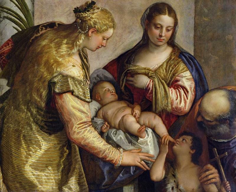 The Holy Family with St. Barbara, Veronese (Paolo Cagliari)