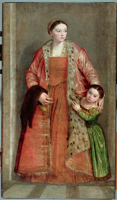 Portrait of Countess Livia da Porto Thiene and her Daughter, Portia, Veronese (Paolo Cagliari)