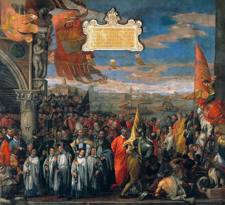 Doge Andrea Contarinis Return to Venice after the Victory over the Genovese at the Battle, Veronese (Paolo Cagliari)