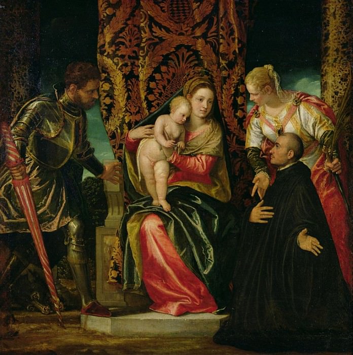 Virgin and Child between St. Justine and St. George, with a Benedictine monk, Veronese (Paolo Cagliari)