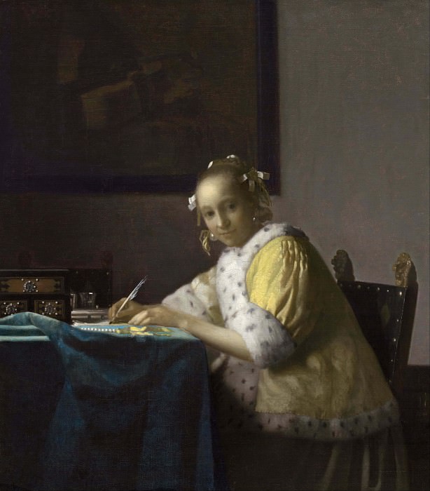 Дама, пишущая письмо, Ян Вермеер