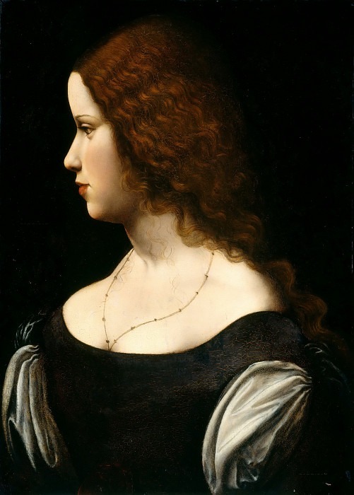 Портрет молодой женщины [Последователь], Леонардо да Винчи