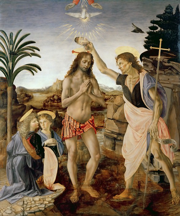 Крещение Христа , Леонардо да Винчи