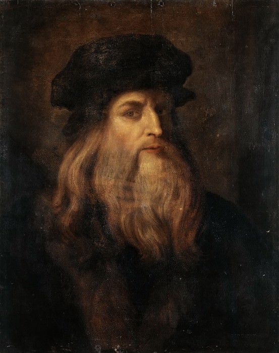 Anonymous Artist 17c Presumed Portrait of Leonardo da Vinci, Leonardo da Vinci