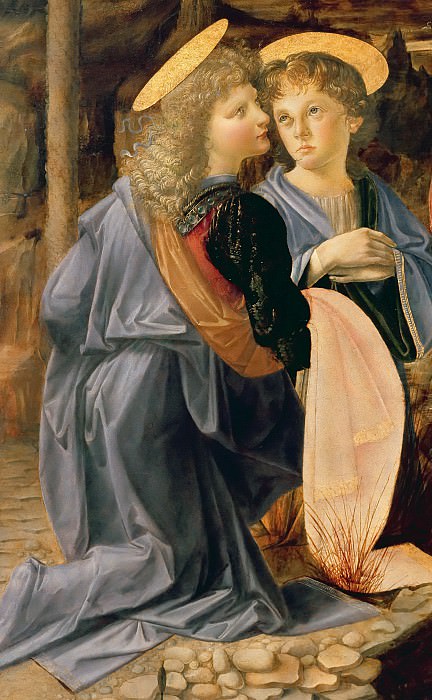 Крещение Христа, фрагмент , Леонардо да Винчи
