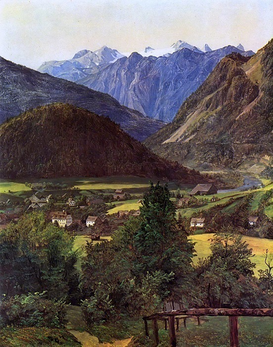 The Dachstein from Sophienplatze, Ferdinand Georg Waldmüller