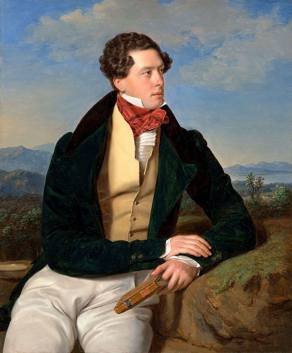 The Actor Maximilian Korn in a Landscape, Ferdinand Georg Waldmüller