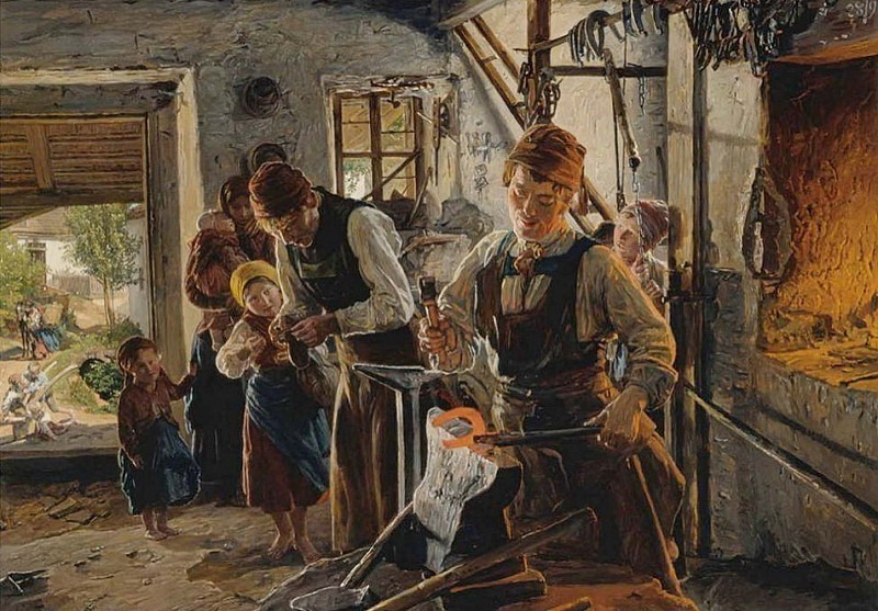 Blacksmith shop, Ferdinand Georg Waldmüller