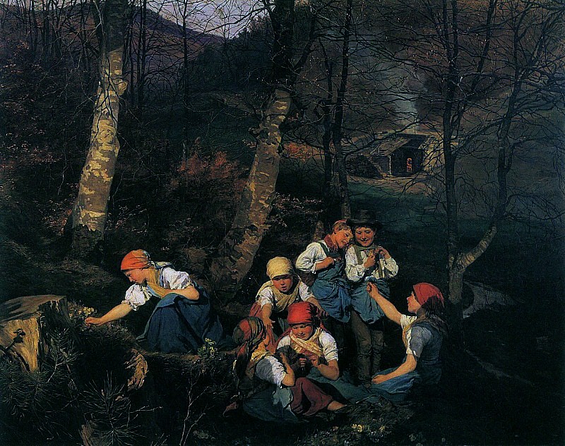 Дети в лесу, Фердинанд Георг Вальдмюллер