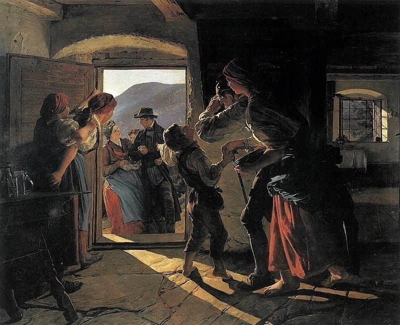 Entry of the newlyweds, Ferdinand Georg Waldmüller