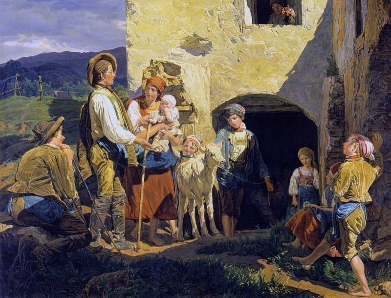 The distress sale, Ferdinand Georg Waldmüller