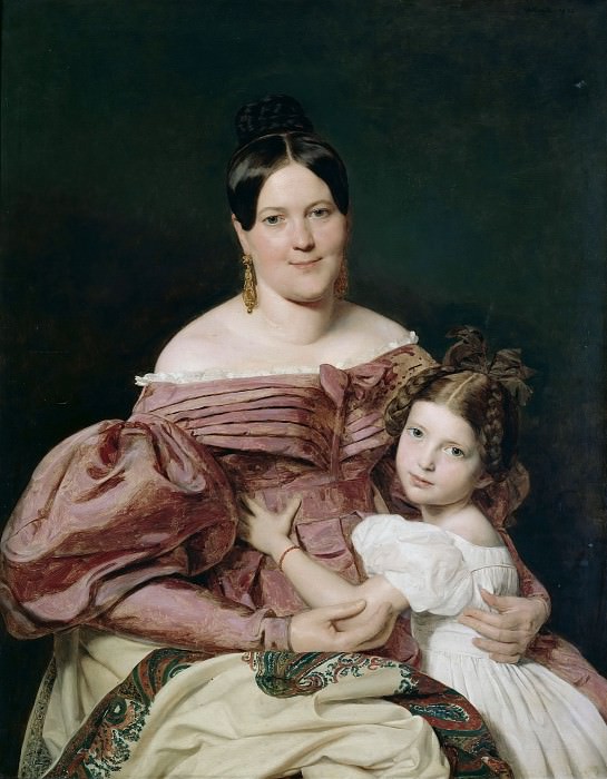 Мать с дочкой, Фердинанд Георг Вальдмюллер