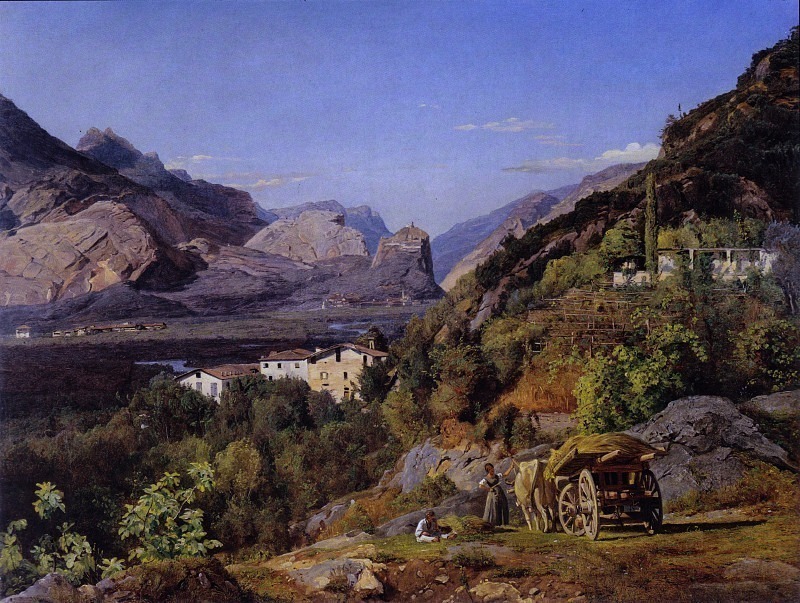 Mountains of Arco near Riva, Ferdinand Georg Waldmüller