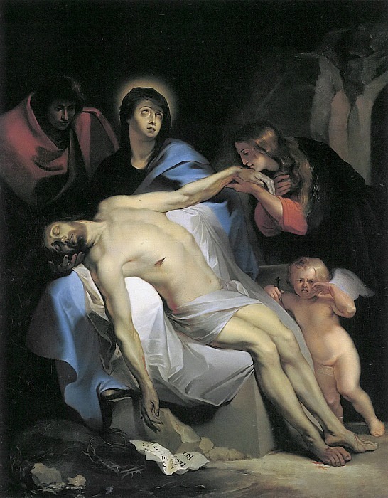 Оплакивание Христа, копия ван Дейка, Фердинанд Георг Вальдмюллер