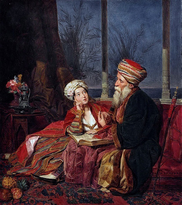 The Lesson, Ferdinand Georg Waldmüller