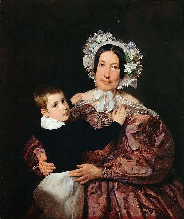 Mrs. Lindner with her Son, Ferdinand Georg Waldmüller