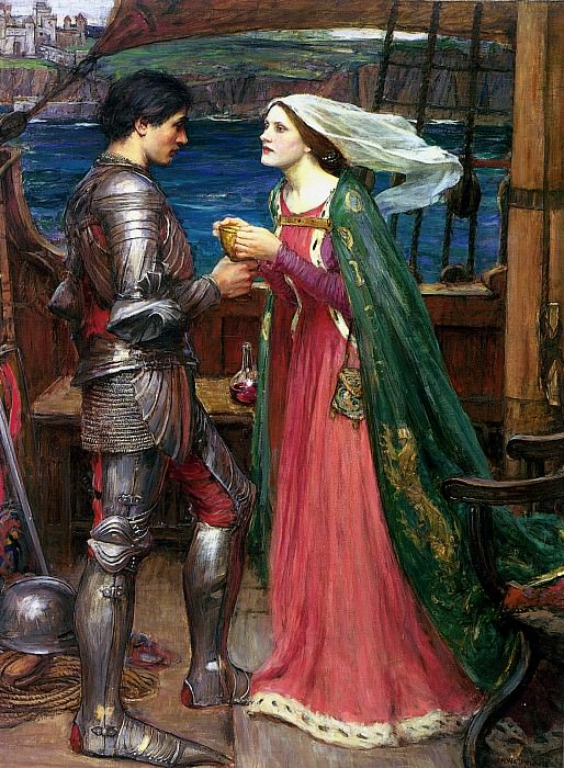 Tristan and Isolde Sharing the Potion, John William Waterhouse
