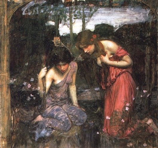  Nymphs finding the head of Orpheus , John William Waterhouse