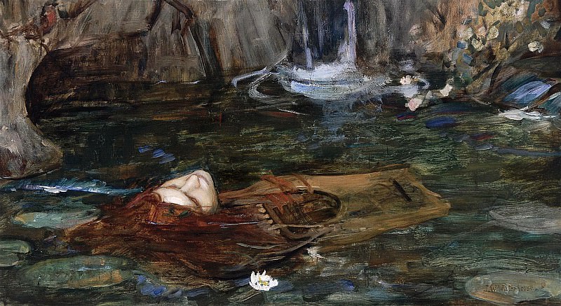 STUDY FOR NYMPHS FINDING THE HEAD OF ORPHEUS, John William Waterhouse
