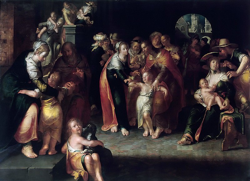 Christ with Children, Joachim Wtewael