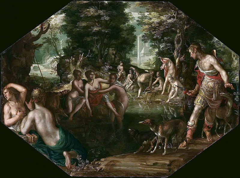 Actaeon Watching Diana and Her Nymphs Bathing, Joachim Wtewael