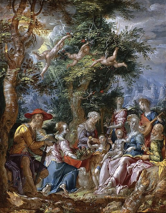 The Holy Family with Saints and Angels, Joachim Wtewael